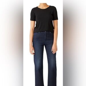 Eileen Fisher Organic Cotton Stretch Straight Ankle Jeans Size 10
